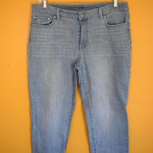Talbots Girlfriend  faded denim jeans 14